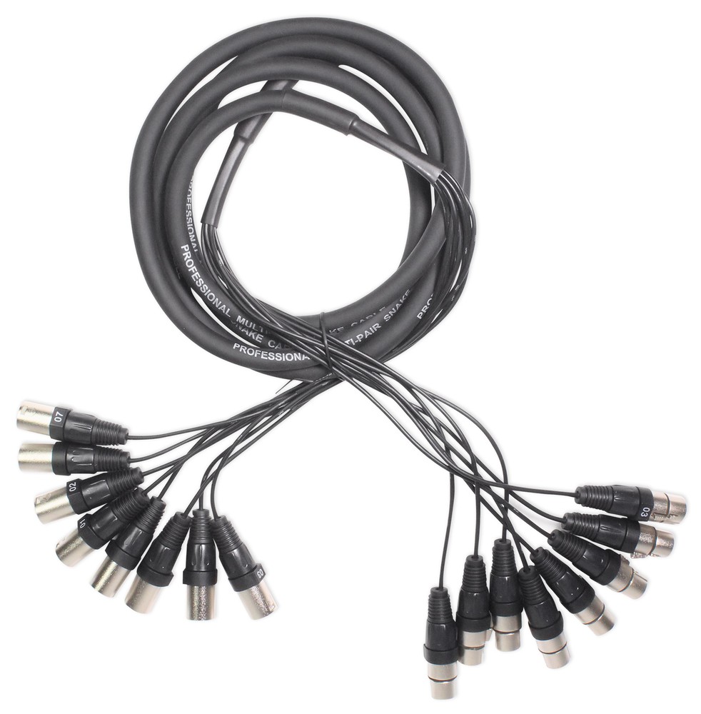 Rockville SX810 8 Channel 10 Foot XLR Snake (Female to Male) Connectors