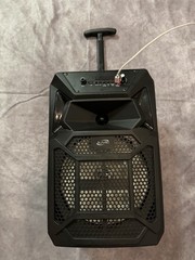 iLive Portable PA Speaker Black w/ Wired Microphone USB AUX 6.35mm