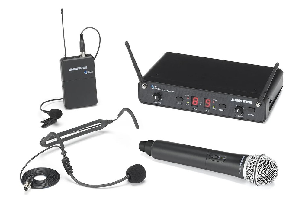 Samson Concert 288 Dual Channel Wireless All-In-One System, I Band 518 – 566 MHz