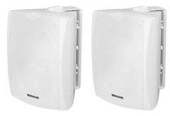 2) Rockville WET-6W 70V 6.5″ IPX55 White Commercial Indoor/Outdoor Wall Speakers