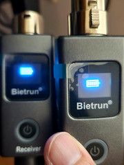 Bietrun WXM29 Wireless XLR Microphone System TX/RX Open Box Powers On