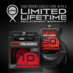 By Gator Cases Headliner Series Premium 10 Foot XLR Microphone Cable, (GCWH-X…