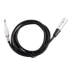 XLR 3-Pin Male To 1/4″ Plug TS Microphone Mono Cable Unbalanced Shielded Audio