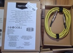 Guitar/Instrument Cable 1/4″ Straight To Straight. Yellow & Brown Tweed 10ft