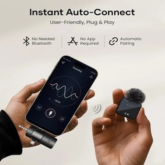 3 in 1 Mini Microphone for iPhone/Android/Camera Wireless Lavalier Microphone