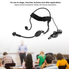 Mini 3 Pins Headband Microphone Condenser Mic For Wireless System Transmitter
