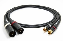 7 Foot -Mogami 2534 Quad Stereo Pair (L, R) | Neutrik Gold RCA to XLR male