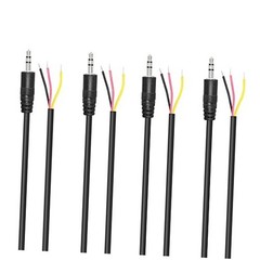 Bare Wire 3.5mm Male Plug to Bare Wire Open End 3.5mm Plug 3 Pole (1m)