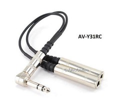 1ft CablesOnline 1/4″ Stereo Male to Dual 1/4″ Female Audio Y-Splitter Cable