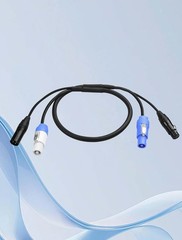 CERRXIAN 3.2 FT PowerCon and DMX Extension Cable, 13AWG AC Power DMX 3Pin XLR