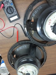 Pair Matched 12 In Woofers Mass Weighted Cones Need Reedged! Pro Drivers