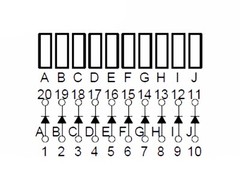 10pc LED 10 Segment Bar Display Segment Size=5.1×1.78mm Color= Green A1025GWI