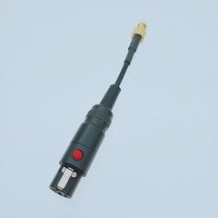 Microdot female to Mini-XLR TA4F 4pin jack 3″ audio RF cable for Microphones