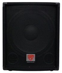 Rockville SBG1154 15″ 800 Watt Passive 4-Ohm Pro DJ Subwoofer, MDF/Pole Mount