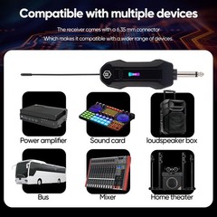 UHF Wireless Microphone System – 1-Pack with Headset & Lavalier Mics, 100ft R…