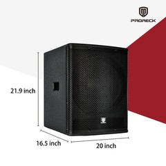 PRORECK SP-15X 15″ 2000W Active PA Subwoofer 460W RMS Class-D DSP
