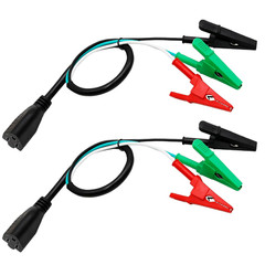 2-Pack HVAC Adaptor Cord, Three-Core American Crocodile Clip Power Cord, 120V AC