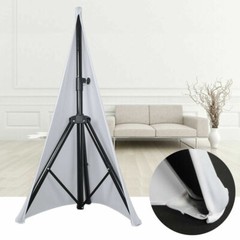 2Pack Double Sided DJ Tripod Speaker Stand Cover/Scrim Stretch Cover Black White