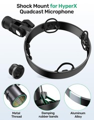 [2026 Upgrade] Microphone Shock Mount for HyperX QuadCast Mount, Black