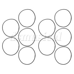 10 Pcs Black Microphone Shock Mount Rubber Rings 20.5inch x 0.12inch