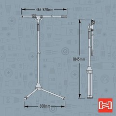 Hosa MSB-521BK Microphone Stand Tripod Base Black ,16 ounces