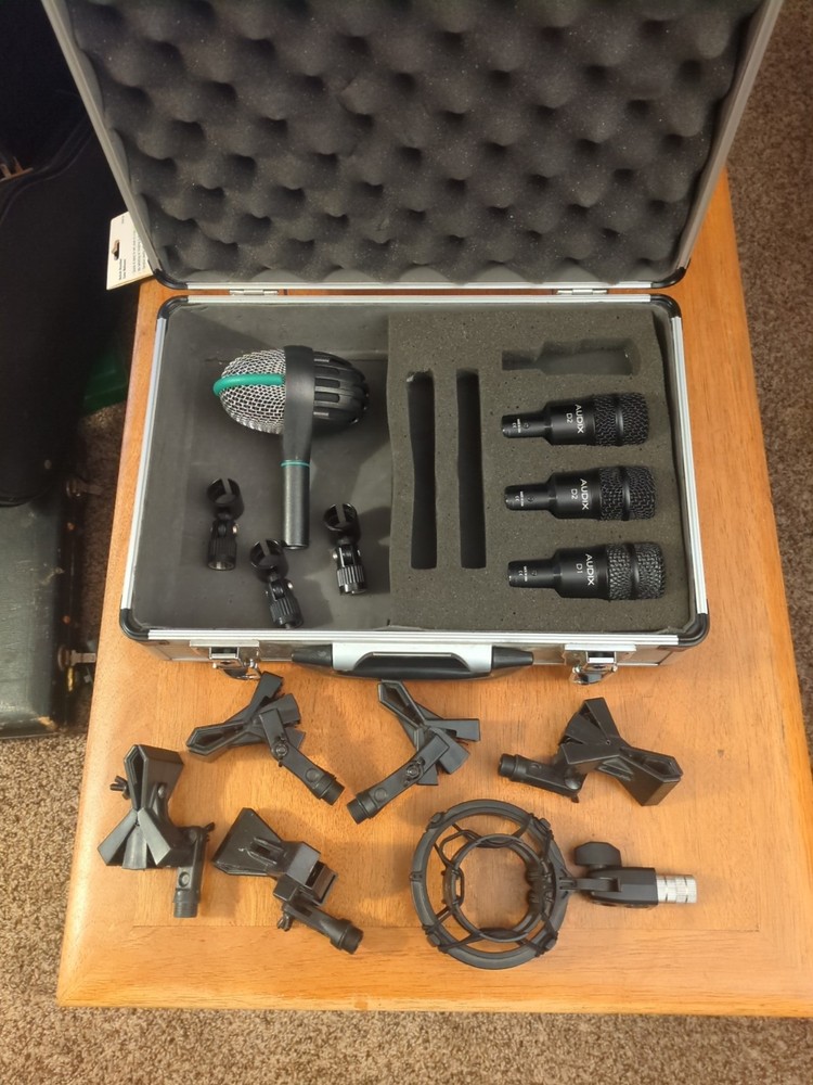 Audix D Drum Microphone Pack 1-D1, 2-D2, 1- AKG D112 + CLIPS & MOUNTS