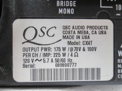 Rack Mount QSC CX4T 2-Channel Professional Power Amplifier