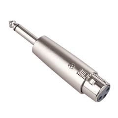 3Pin XLR Female to 1/4″ 6.35mm Mono Male Plug Audio Cable Mic Adapter 4 Pack