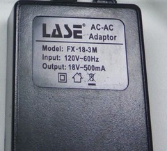 LASE Replacement Power Supply for TAPCO MIX60, MIX100, MIX120 Mixer Mini 3 Pin