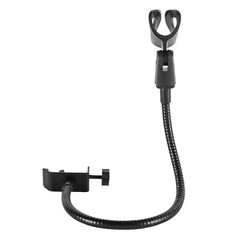 Black Microphone Stand Adjustable Microphone Holder w/ Desk Clamp for recording