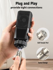 XLR to 3.5MM Cable 10 FT, Unbalanced Aux Male to XLR Female Cord, 1/8 Inch to