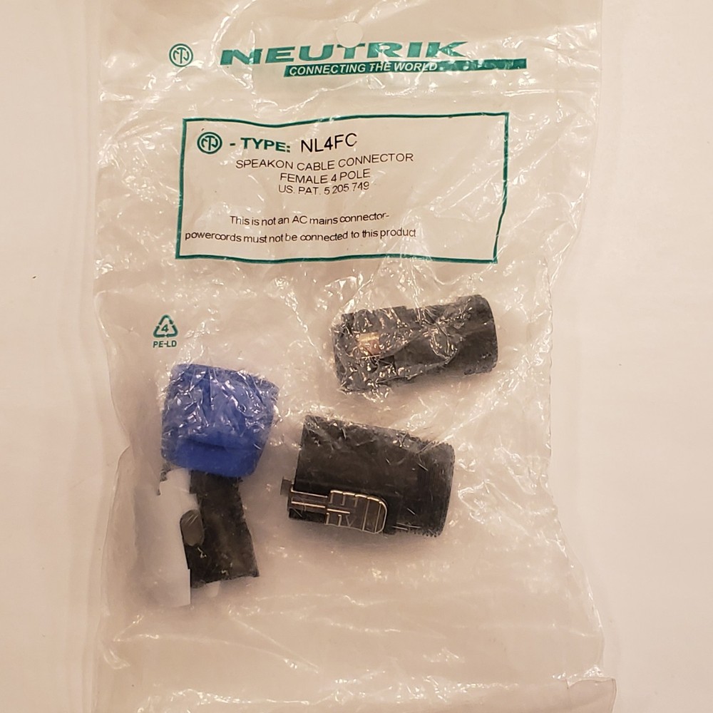 Neutrik NL4FC 4 Pole SpeakOn Cable Connector