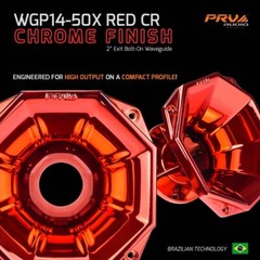 4x PRV Audio WGP14-50 Orange CR 2” Exit Waveguide 2 inch Driver 4 Bolt Horn