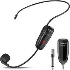 UHF Wireless Head Mic with Long Battery Life & USB Charging for Instructors