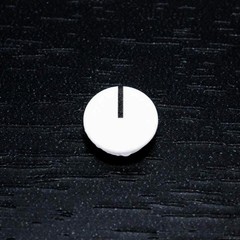 PixelGear White Knob Cap with Indicator Line for Rane HC6, MP-24, PE-17, SM-26