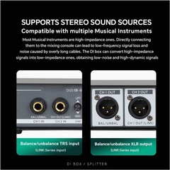 Active DI Box Dual Channel Noise Isolator For Live Performances Easy To Use