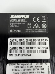 🇺🇸🇺🇸Shure ANI4IN-BLOCK Audio Network Interface