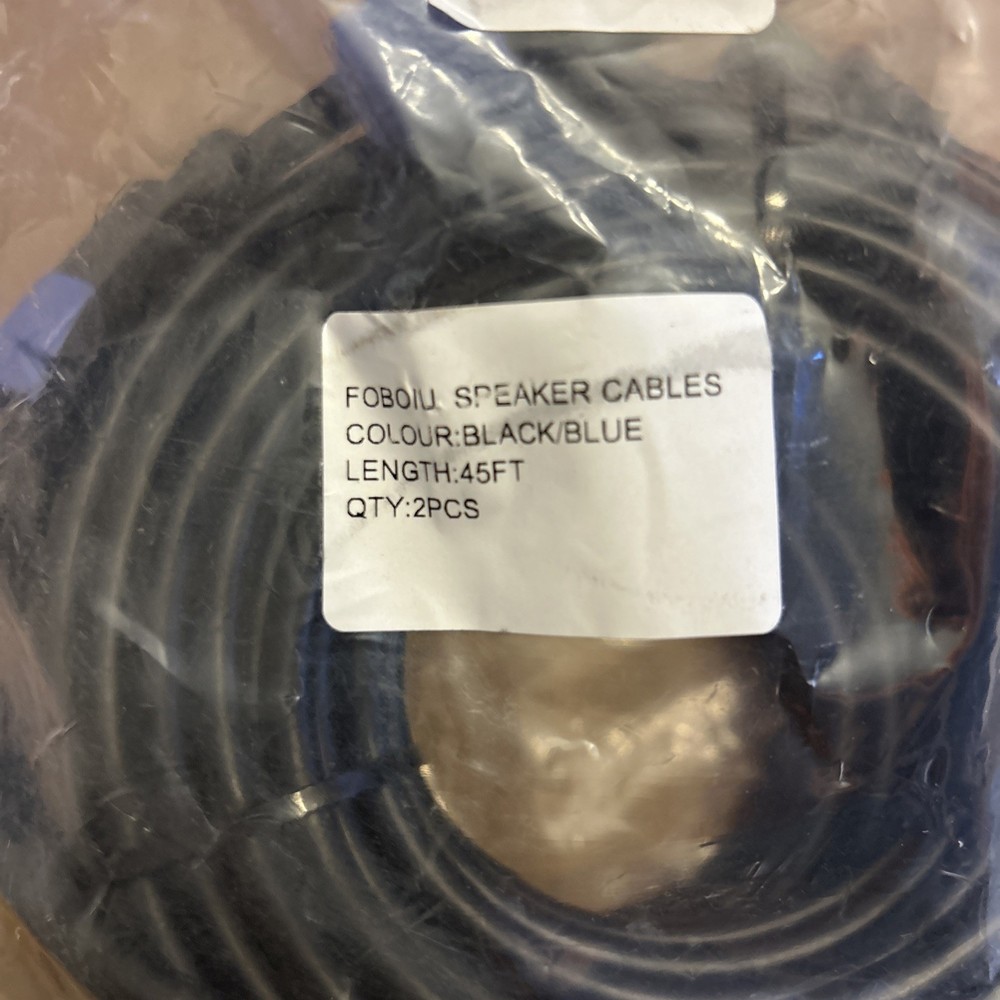 Foboiu Pack Of 2 Speakon Speaker 45ft 1/4 Inch Male Speaker Cables