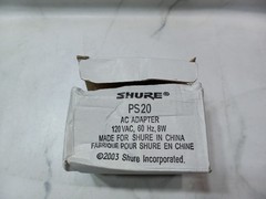 Shure PS20 AC Adapter Power Supply Genuine OEM NOS 120 VAC 60 Hz 8W