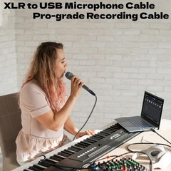 NCGGY USB Microphone Cable,XLR to USB Cable 16Ft,XLR Female to US-B Mic Link …