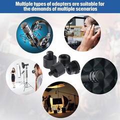 Versatile 8-Piece Mic Stand Adapter Set – Lightweight and Corrosion Resistant