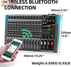 Depusheng PA12 Professional Audio Mixer Sound Board Console Desk System NEW USA
