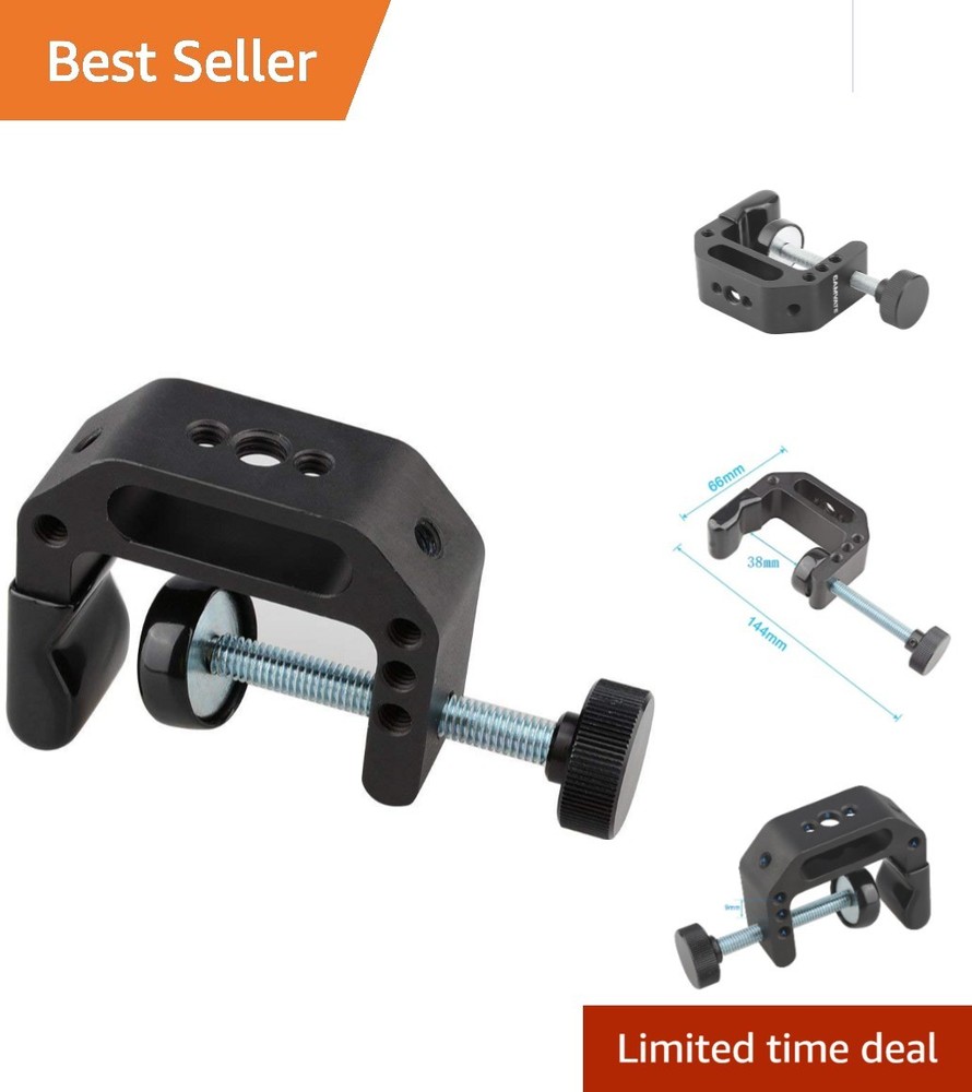 Classic Black Universal C-Clamp for Desks – Lightweight & Adjustable Design