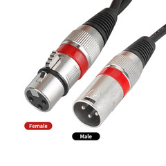 2Pack XLR Splitter Cable – 2 Male to 1 Female Y Adapter Mic Audio Cable (1FT)
