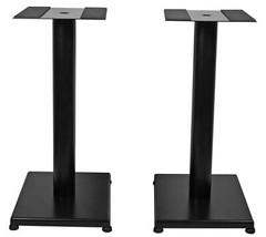 Black 21” Steel Bookshelf Speaker Stands For Yamaha NS-6490 Bookshelf Speakers