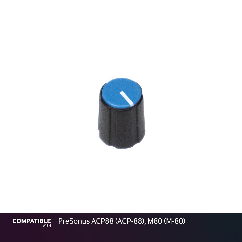 PixelGear Black Knob wtih Blue Cap for PreSonus ACP88 (ACP-88), M80 (M-80)