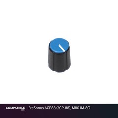 PixelGear Black Knob wtih Blue Cap for PreSonus ACP88 (ACP-88), M80 (M-80)