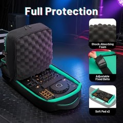 Padded DJ Controller Case Backpack for DDJ-FLX4, DDJ-400, DDJ-REV1, SB3 – Fits 1
