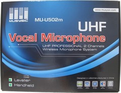 MUSYSIC Dual Channel UHF Wireless Microphone System Handheld & Lapel / Headset