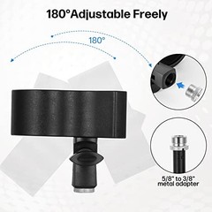 Large Microphone Clip for Mics with Outer Diameter 1.26″ to 2.3″ 1 Pack black